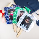Personalized Multicolor 2026 Grad Graduation Photo Fan with Name Photo Props Graduation Gift for Graduate