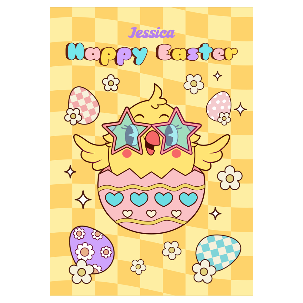 Chick in Egg Easter Ecard