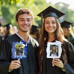 Personalized Multicolor 2026 Grad Graduation Photo Fan with Name Photo Props Graduation Gift for Graduate
