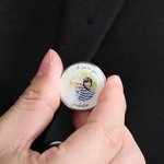 Personalized With you on your Graduation Photo Round Shape Graduation Lape Pin Badge with Text Graduation Birthday Gift for Graduate