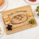 Personalized Engraved Name Sourdough Pattern Charcuterie Cutting Board with Juice Groove Kitchen Decor Ship from USA Birthday Gift for Bakers Family