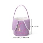 Personalized Cute Peter Rabbit Corduroy Easter Basket with Name and Initial Outdoor Activities Easter Egg Hunting Gift for Kids