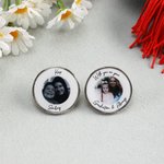 Personalized With you on your Graduation Photo Round Shape Graduation Lape Pin Badge with Text Graduation Birthday Gift for Graduate