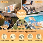 Personalisierte Multicolor Palm Tree Quick Dry Oversized Beach Towel mit Namen Travel Essentials Geburtstag Sommer Urlaub Party Geschenk für Frauen