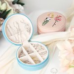 Personalisierte Bogen Stethoskop Geburt Blume Cartoon Charakter Lederschmuck Box mit Namen Wertschätzung Geburtstagsgeschenk für Krankenschwester Arzt medizinisches Personal