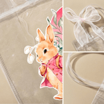 Personalised Cute Easter Bunny Transparent Gift Bag with Name and Initial Easter Party Favors Gift for Kids