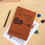 Personalised The Songs Inside My Head PU Leather Journal Notebook with Name and 192 Lined Pages Daily Use Music Studio Gift for Musicians