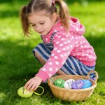 Personalizado lindo conejito pollito multicolor plástico colgante Pascua huevo adornos con nombre paquete de 12 piezas casa exterior decoración Pascua regalo para niños familia
