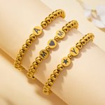 Personlig stjärna hästsko skyddande symbol pärlat armband med initialer Lucky smycken mors dag födelsedagspresent för kvinnor