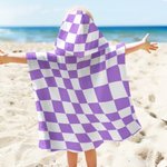 Personalizada 3D Cartoon Character Swim Ring Plaid Soft Hooded Beach Towel with Name Travel Essentials Summer Vacation Birthday Gift for Boys Girls