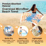 Personalisierte Multicolor Palm Tree Quick Dry Oversized Beach Towel mit Namen Travel Essentials Geburtstag Sommer Urlaub Party Geschenk für Frauen