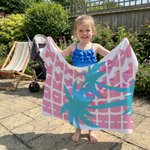 Personalisierte Multicolor Palm Tree Quick Dry Oversized Beach Towel mit Namen Travel Essentials Geburtstag Sommer Urlaub Party Geschenk für Frauen