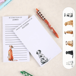 Personalized Dog Breed Notepad with Name and Title Office Work To Do List Stationery Appreciation Birthday Gift for Dog Owners Office Workers