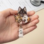 Gepersonaliseerde 1-3 huisdier foto's Badge Reel Verpleegkundige Week Verjaardagscadeau voor dierenliefhebbers Verpleegkundigen Medisch Personeel