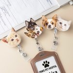 Gepersonaliseerde 1-3 huisdier foto's Badge Reel Verpleegkundige Week Verjaardagscadeau voor dierenliefhebbers Verpleegkundigen Medisch Personeel