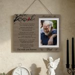 Personalisierte Kardinal Fotorahmen Ornament mit Namen und Text Home Decor in liebevoller Erinnerung Sympathie Geschenk für Familie