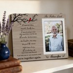 Personalisierte Kardinal Fotorahmen Ornament mit Namen und Text Home Decor in liebevoller Erinnerung Sympathie Geschenk für Familie