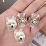 Personalized Face Photo Design Set of 2 Acrylic Cable Protector for iPhone Type-C Phone Accessory Birthday Gift for Family Friends