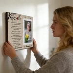 Personalisierte Kardinal Fotorahmen Ornament mit Namen und Text Home Decor in liebevoller Erinnerung Sympathie Geschenk für Familie