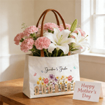 Nacimiento Personalizado Flor Bolsa de lona con nombre y asa Cumpleaños Regalo de dama de honor para las mujeres