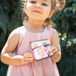 Caja mini de hojalata personalizada con nombre colorido y conejo de peluche mamá y bebé regalo de cumpleaños y Pascua para niños