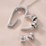 Collier de coeur familial circulaire ouvert personnalisé avec 1-5 pendentifs de nom gravé Bijoux délicats Anniversaire Cadeau de fête des mères pour les femmes
