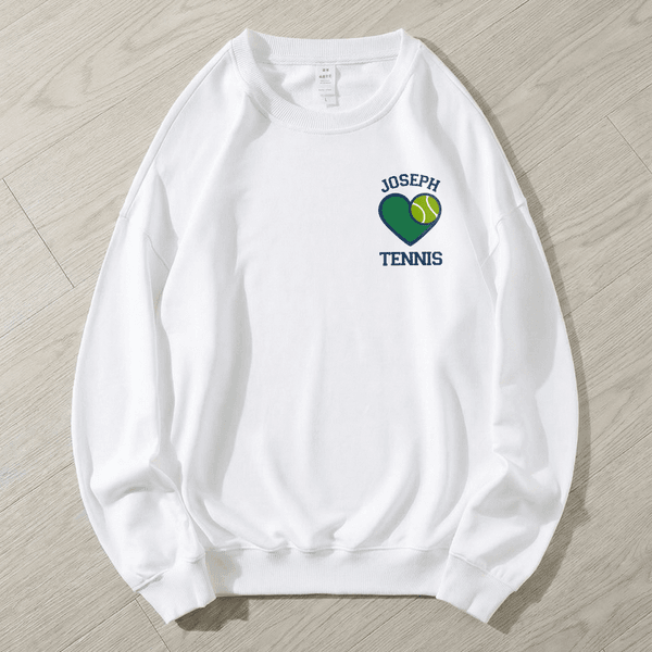 Personlig Multicolor Love Tennis Design T-shirt Sweatshirt Hoodie med namn Game Day Födelsedagspresent för tennisspelare älskare