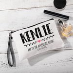 Personalized And So The Adventure Begins Makeup Bag with Name and Year Portable Travel Accessory Graduation Class of 2026 Gift for Her