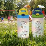 Personalisierte Fantasy Einhorn Regenbogen Name Design 12 oz isolierte Wasserflasche täglich im Freien Sport verwenden Geburtstag zurück zu Schule Geschenk für Kinder