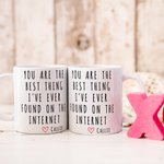 Personlig You Are The Best Thing Gratitude Text 11 oz vit keramisk mugg med namn Daglig användning Födelsedagspresent för familj vänner