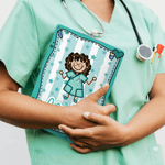 Personalisierte einfache Linie Cartoon-Charakter Acryl Klemmbrett mit Namen Krankenschwester Arzt Woche Anerkennung Geschenk für das medizinische Personal Student