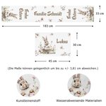 Personalisiertes Oster-Tischset inklusive Tischläufer und Platzsets mit Aquarell Osterhasen Namen und Wunschtext Tischdeko Ostern Geschenk für Familie