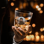 Personalisierte Foto Whiskey Dekanter mit Namen und Datum Vatertag Geburtstag Geschenk für Väter Barkeeper