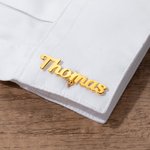 Personalisierte Unterschrift Manschettenknöpfe mit Wunschnamen | 2-teiliges Set | Herren-Accessoire | Schmuck | Hochzeit Jahrestag Geschenk für Männer