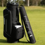 Personlig Golfkaraktär Silhuett Isolerad ölkylväska med namn Sporttillbehör Golfklubb Födelsedagspresent för golfälskare