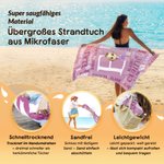 Personalisiertes Strandtuch im Cartoon-Kinder-Design mit Namen in verschiedenen Schriftarten Sommerausflug Poolparty Geschenk für Kinder