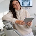 Personalized Teeth Sherpa Sweatshirt with Name Nursing Clinicals Daily Wear Birthday Gift for Dentists Nurses