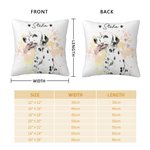 Gepersonaliseerd Aquarel Huisdier Foto Hart Paw Print Zacht Kussenhoes met Naam Adoptie Verjaardag Cadeau voor Kat Hond Huisdier Eigenaar