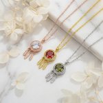 Personalisierte Dreamcatcher Feder Halskette mit Birthstone Dainty Schmuck Geburtstag Muttertag Geschenk für Mama Frau