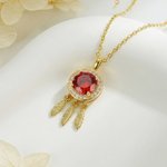 Personalisierte Dreamcatcher Feder Halskette mit Birthstone Dainty Schmuck Geburtstag Muttertag Geschenk für Mama Frau