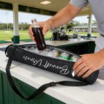 Personlig Golfkaraktär Silhuett Isolerad ölkylväska med namn Sporttillbehör Golfklubb Födelsedagspresent för golfälskare