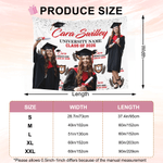Personalised 1-6 Photos Multicolour Graduation Tapestry Banner with Name and Year Graduation Celebration Party Decor Gift for Graduates Family Friends