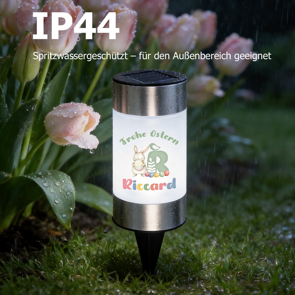 Personalisiertes wasserdichtes Osterhasen Solar Gartenlicht mit Namen und Initiale Gartendeko Alltag Ostern Party Geschenk für Familie Kinder 9