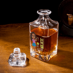 Personalized Tennis Cartoon Character Whiskey Decanter and Wooden Box Set with Name Father's Day Birthday Gift for Tennis Lover Husband
