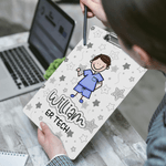 Personalisierte einfache Linie Cartoon-Charakter Acryl Klemmbrett mit Namen Krankenschwester Arzt Woche Anerkennung Geschenk für das medizinische Personal Student