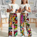 Personalisierte Schlafhose im Streetart-Design | mit Graffiti Namen | Pyjamahose | Alltag Geburtstag Geschenk für Männer Frauen Kinder Familie Paare
