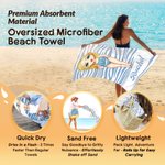 Telo mare personalizzato con stampa leopardata, personaggio e nome, ad asciugatura rapida, oversize - Regalo di compleanno per donne