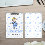 Personalisierte einfache Linie Cartoon-Charakter Acryl Klemmbrett mit Namen Krankenschwester Arzt Woche Anerkennung Geschenk für das medizinische Personal Student