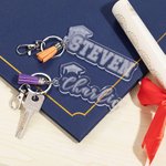 Personalisierte Acryl Abschlusskappe Schlüsselanhänger mit Namen und Quaste Klasse von 2026 Abschluss Geschenk für Absolventen