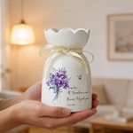 Personalisierte Exquisite Geburt Blume Schmetterling Keramik Vase mit Name Text Datum Muttertag Geburtstag Geschenk für Mama Oma weiblichen Freund